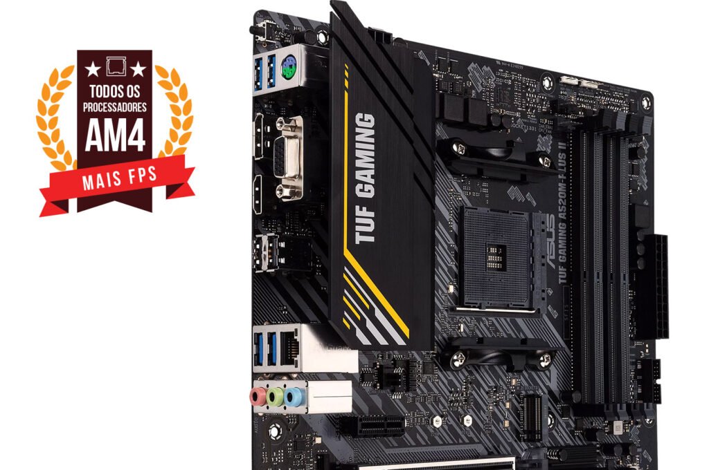 mobo-tuf-a520-1024x680 A ERA DE OURO DOS GAMERS AINDA NÃO MORREU: TOP 7 MELHORES PLACAS-MÃE AM4